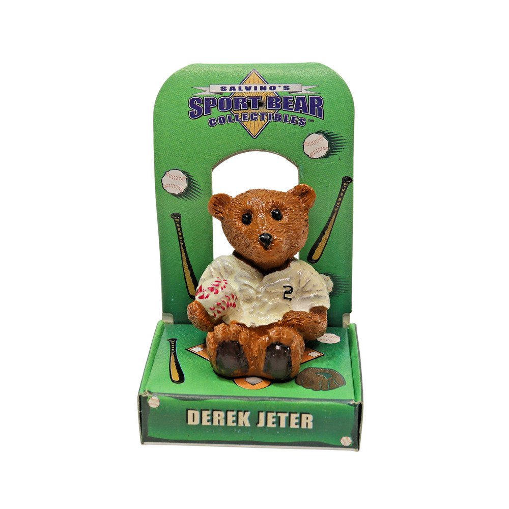 2000 Salvino's Sport Bear Collectibles Derek Jeter Miniature Bear Figure 1.5"